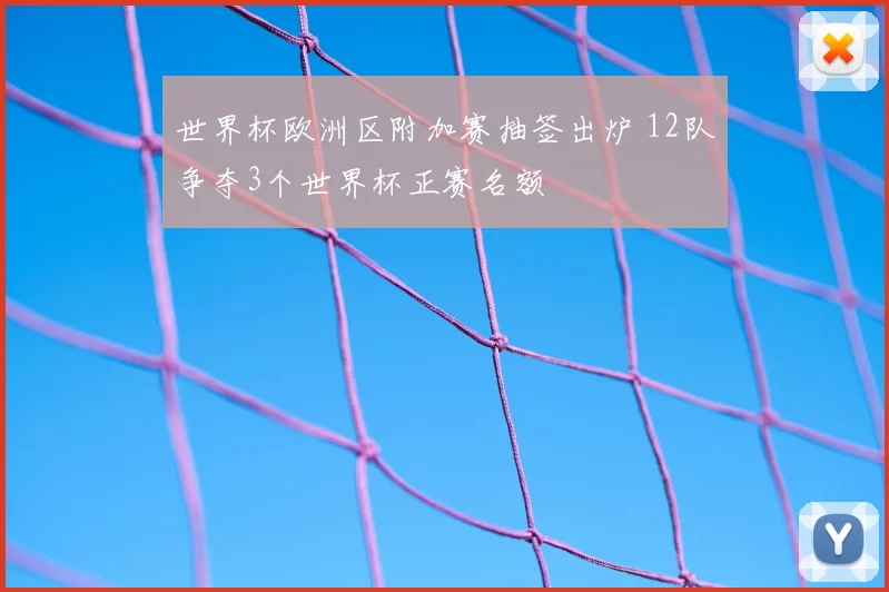 世界杯欧洲区附加赛抽签出炉 12队争夺3个世界杯正赛名额
